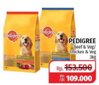 Promo Harga PEDIGREE Makanan Anjing Beef, Chicken Liver Vegetable 3 kg - Lotte Grosir