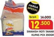 Promo Harga SWANISH Roti Tawar Kupas 250 gr - Superindo