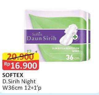 Promo Harga Softex Daun Sirih 36cm 13 pcs - Alfamart