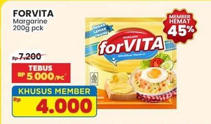 Promo Harga Forvita Margarine 200 gr - Indomaret