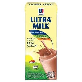 Promo Harga Ultra Milk Susu UHT Coklat 200 ml - Alfamart