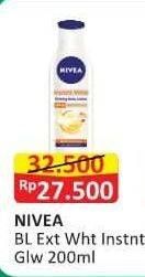 Promo Harga NIVEA Body Lotion Extra White Instant Glow 200 ml - Alfamart
