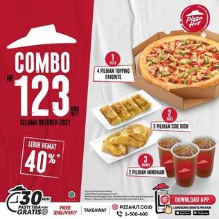 Promo Harga 1 Pan Regular Pizza + 2 Side Dish + 3 Drinks  - Pizza Hut