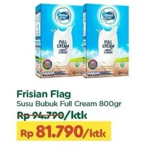 Promo Harga Frisian Flag Susu Bubuk Full Cream 800 gr - TIP TOP