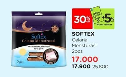 Promo Harga Softex Celana Menstruasi All Size 2 pcs - Watsons