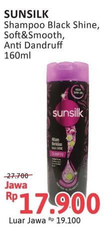 Promo Harga Sunsilk Shampoo Black Shine, Soft Smooth, Anti Ketombe Activ-Infusion 160 ml - Alfamidi