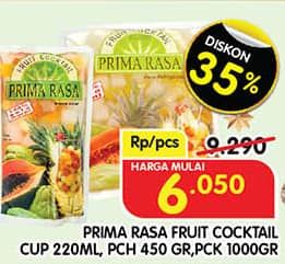 Promo Harga Prima Rasa Fruit Cocktail 220 ml - Superindo