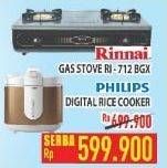 Promo Harga RINNAI RI-712 BGX / PHILIPS Rice Cooker  - Hypermart