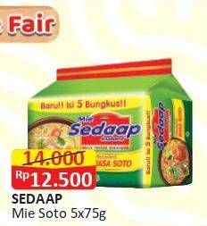 Promo Harga Sedaap Mie Kuah Soto per 5 pcs 75 gr - Alfamart