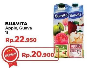 Promo Harga Buavita Fresh Juice Apple, Guava 1000 ml - Yogya