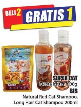 Promo Harga SUPER CAT Makanan Kucing 500gr / BIS Cat Shampoo 200ml  - Hari Hari