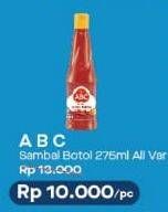 Promo Harga ABC Sambal All Variants 275 ml - Alfamart