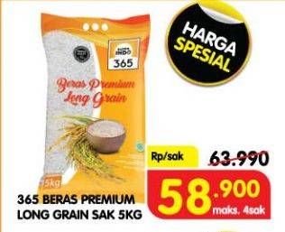 Promo Harga 365 Beras 5 kg - Superindo