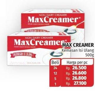 Promo Harga MAX Creamer Refill 500 gr - Lotte Grosir