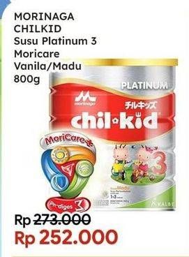 Promo Harga Morinaga Chil Kid Platinum Madu, Vanila 800 gr - Indomaret