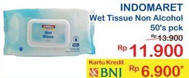 Promo Harga INDOMARET Wet Tissue Non Alkohol 50 sheet - Indomaret