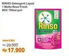 Promo Harga Rinso Liquid Detergent + Molto Pink Rose Fresh 750 ml - Indomaret