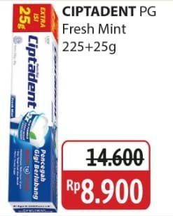 Promo Harga Ciptadent Pasta Gigi Maxi 12 Plus Fresh Mint 250 gr - Alfamidi