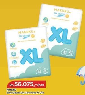 Promo Harga Makuku Comfort Fit Diapers Pants XL24 24 pcs - TIP TOP