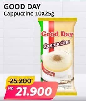 Promo Harga Good Day Cappuccino per 10 sachet 25 gr - Alfamart