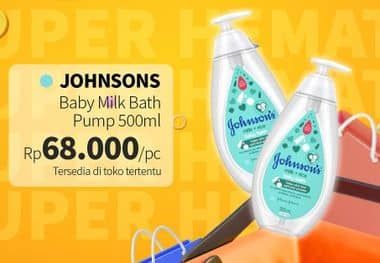 Promo Harga Johnsons Baby Milk Bath Milk + Rice 500 ml - Guardian