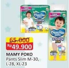 Promo Harga Mamy Poko Pants Xtra Kering Slim Tidak Gembung M30, XL23, L28 23 pcs - Alfamart