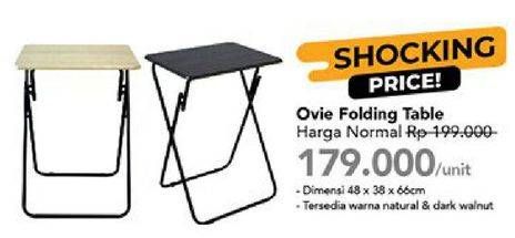 Promo Harga Folding Table Ovie  - Carrefour