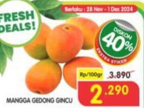 Promo Harga Mangga Gincu per 100 gr - Superindo