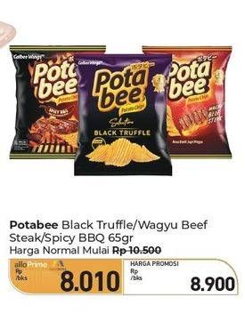Promo Harga Potabee Snack Potato Chips Wagyu Beef Steak, Spicy BBQ, Black Truffle 65 gr - Carrefour