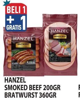 Promo Harga Hanzel Smoked Beef/Bratwurst   - Hypermart
