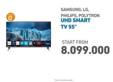 Promo Harga SAMSUNG/ LG/ PHILIPS/ POLYTRON UHD Smart TV 55"  - Electronic City