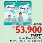 Promo Harga Sweety Silver Pants S32, XL24, XXL22, L26, M28 22 pcs - Alfamidi