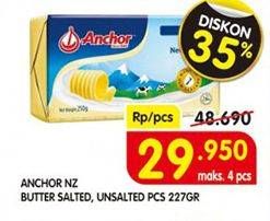 Promo Harga ANCHOR Butter Salted, Unsalted 227 gr - Superindo