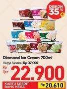 Promo Harga DIAMOND Ice Cream All Variants 700 ml - Carrefour