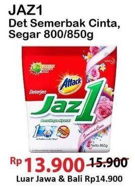 Promo Harga ATTACK Jaz1 Detergent Powder Pesona Segar, Semerbak Cinta 850 gr - Alfamart