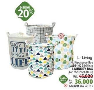 Promo Harga L-LIVING Laundry Bag  - LotteMart
