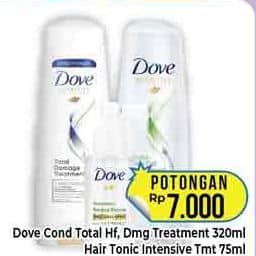 Promo Harga Dove Conditioner Total Hair Fall Treatment, Total Damage Treatment 320 ml - Hypermart