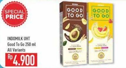 Promo Harga INDOMILK Good To Go All Variants 250 ml - Hypermart