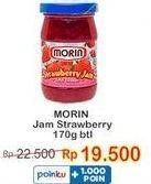 Promo Harga MORIN Jam Strawberry 170 gr - Indomaret