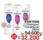 Promo Harga PANTENE Shampoo, Conditioner 290 ml  - LotteMart