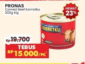 Promo Harga Pronas Kornetku Corned Beef 200 gr - Indomaret