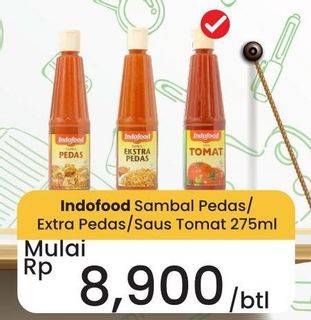 Promo Harga Indofood Sambal/Saus Tomat  - Carrefour
