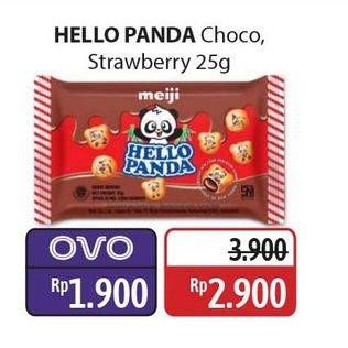 Promo Harga Meiji Hello Panda Biscuit Strawberry, Chocolate 25 gr - Alfamidi
