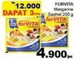 Promo Harga FORVITA Margarine per 3 sachet 200 gr - Giant