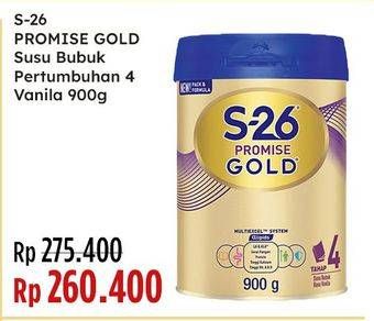 Promo Harga S26 Promise Gold Susu Pertumbuhan Vanilla 900 gr - Indomaret