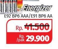 Promo Harga ENERGIZER Battery Alkaline Max AA E91, AAA E92  - Lotte Grosir