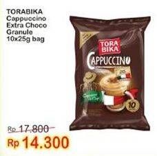 Promo Harga Torabika Cappuccino Extra Choco Granule per 10 sachet 25 gr - Indomaret