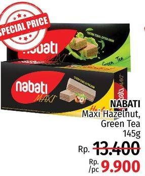 Promo Harga NABATI Maxi Hazelnut, Green Tea 145 gr - LotteMart