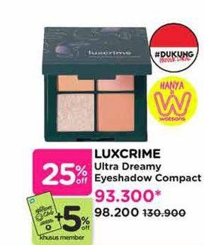 Promo Harga Luxcrime Ultra Dreamy Eyeshadow Compact  - Watsons