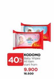 Promo Harga Kodomo Baby Wipes All Variants 50 pcs - Watsons